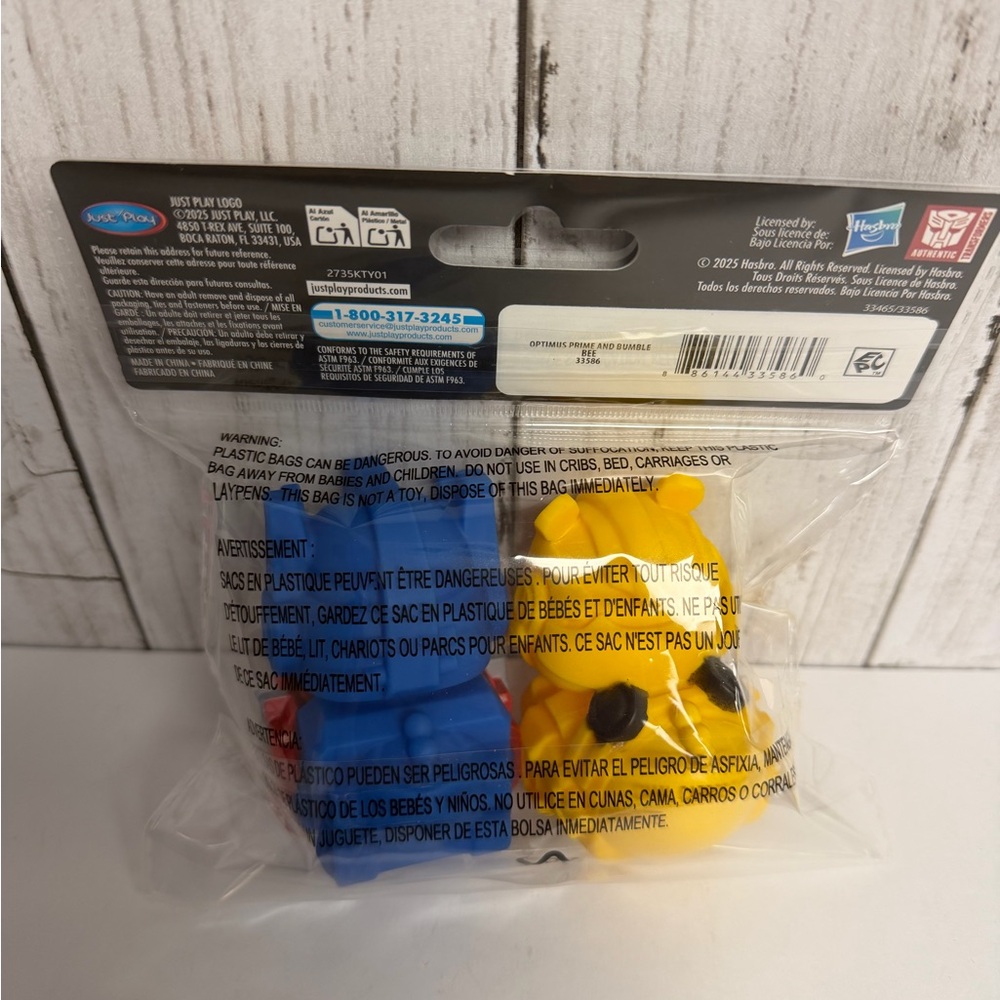 Transformers Duckalooz Rubber Ducks Optimus Prime and Bumblebee 2 Pack NWT - Picture 5 of 6